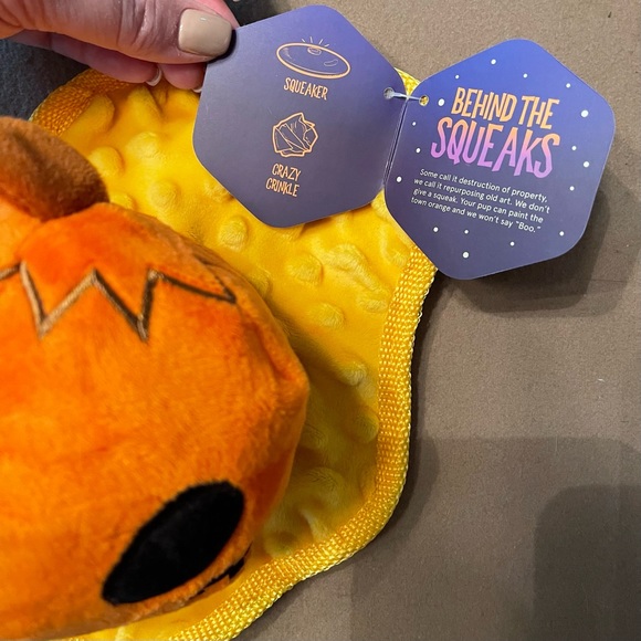 BarkBox “Smashing Pumpkin” 2 in 1 Dog and Puppy Toy NWT - Picture 3 of 6